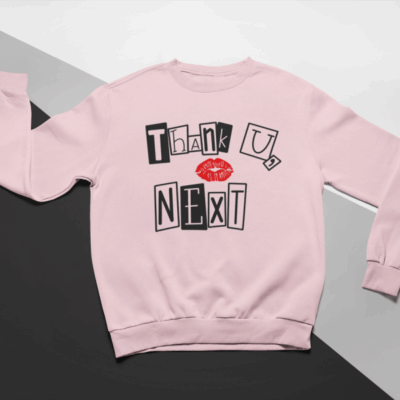 Dievčenská mikina KIDSBEE "Thank You Next" - Ružová