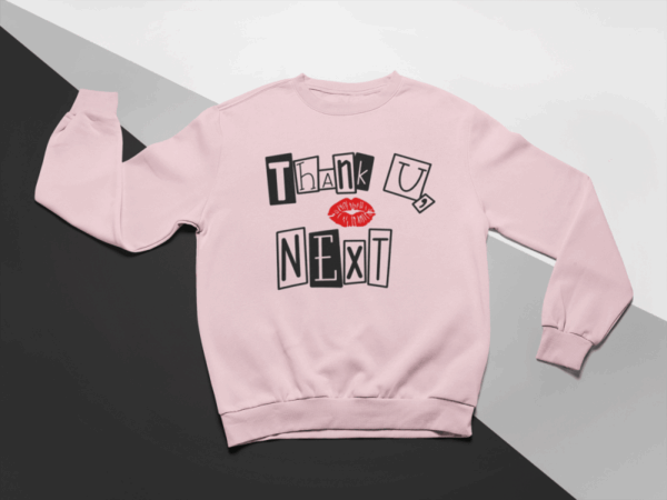 Dievčenská mikina KIDSBEE "Thank You Next" - Ružová
