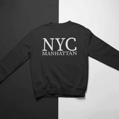 Chlapčenská mikina KIDSBEE "NYC Manhattan" - Čierna