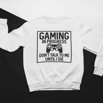 Chlapčenská mikina KIDSBEE "Gaming" - Biela