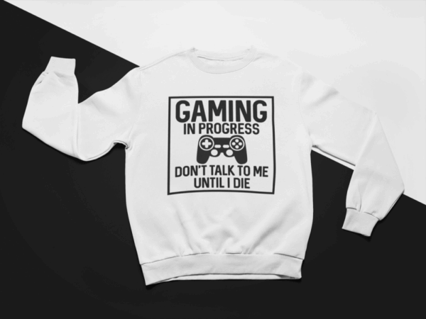 Chlapčenská mikina KIDSBEE "Gaming" - Biela