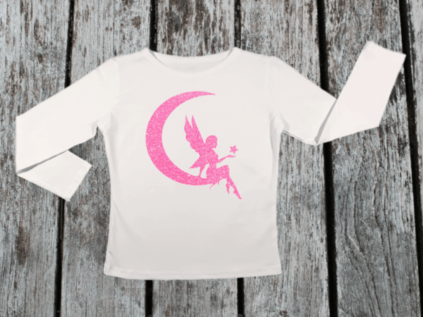 Dievčenské bavlnené tričko KIDSBEE "Fairy" - Biele