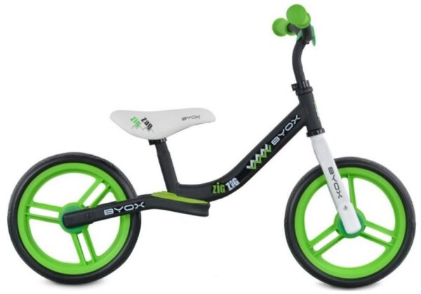 Detský balančný bicykel Byox Zig-Zag - Zelený