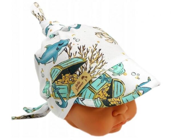 Bavlnená šatka so šiltom Baby Nellys "Poklad" - Image 3