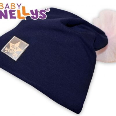 Bavlnená čiapka Baby Nellys "Tutu Kvietok" - Granátová