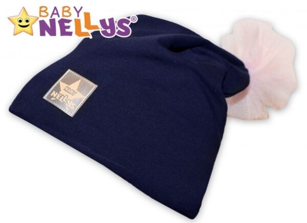 Bavlnená čiapka Baby Nellys "Tutu Kvietok" - Granátová