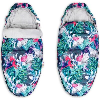 Maxi fusak Minky Baby Nellys "Flowers" (105x50 cm) - Sivý