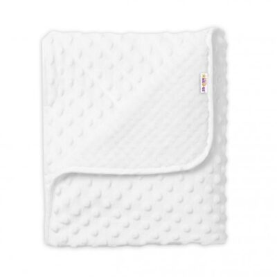 Luxusná obojstranná Minky deka Baby Nellys (80x90 cm) - Biela