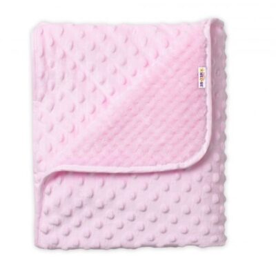 Luxusná obojstranná Minky deka Baby Nellys (80x90 cm) - Ružová