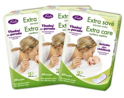 Popôrodné vložky FIDE- bal. 3 x 20ks - extra savé, prodyšné