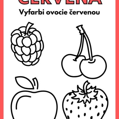 Omaľovánka pre najmenších - červená farba