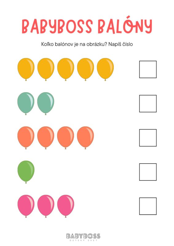 Spočítaj balóny