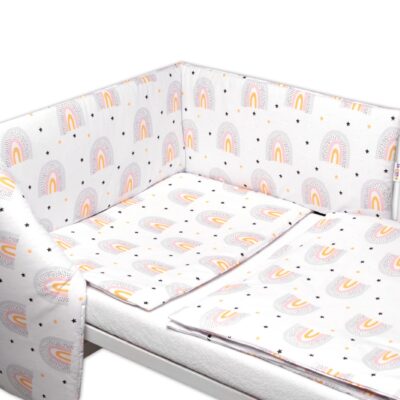 3-dielny set Mantinel Rainbow (biela)