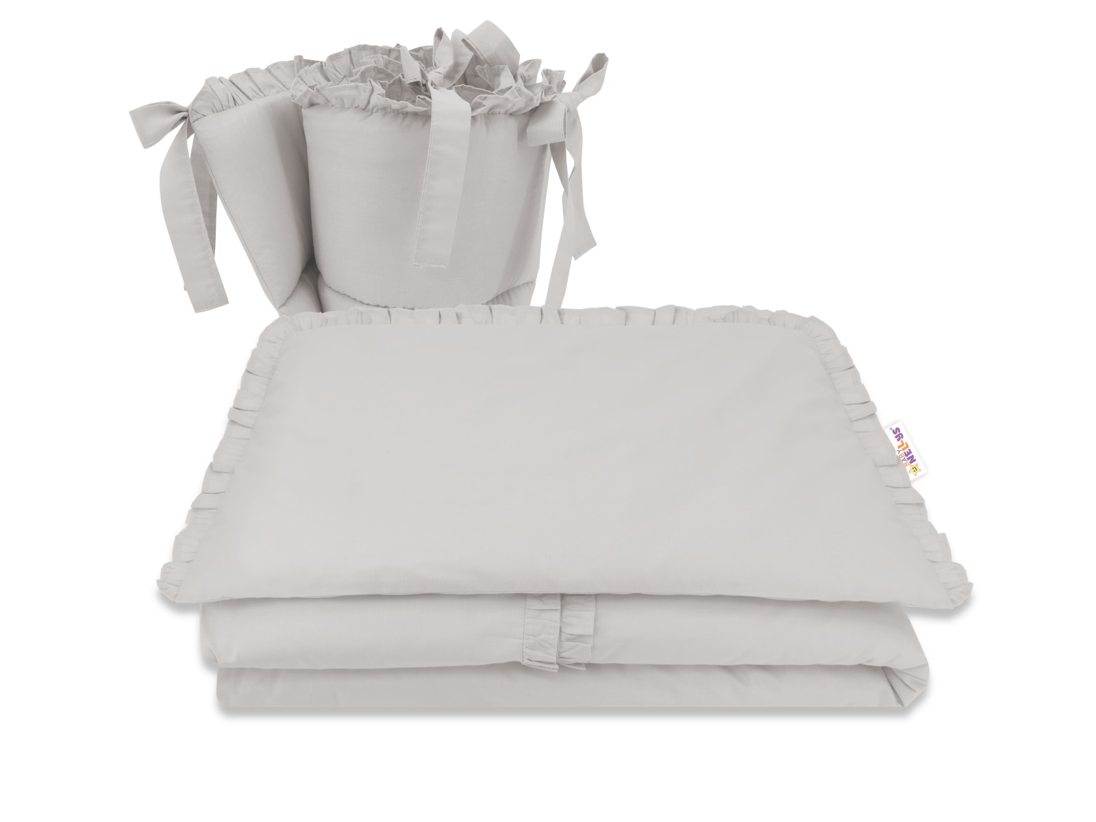 3-dielna sada mantinel s obliečkami, Royal - sivá, 135 x 100 cm