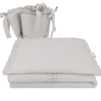 3-dielna sada mantinel s obliečkami, Royal - sivá