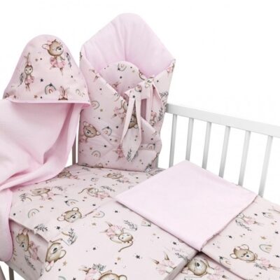 6-dielna výhod. sada s darčekom pre bábätko, 135 x 100 cm, Little Balerina - růžová