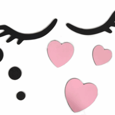 Adam Toys: Dekorácia Spiace očká/srdiečka (ružové)