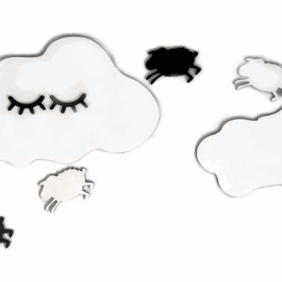 Adam Toys: Dekorácia Spiaci mráčik/ovečky (bielo/čierne)