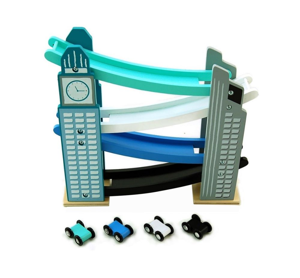 Adam Toys: Drevená dráha s autíčkami