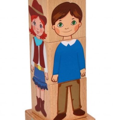 Adam Toys: Drevená rotačná hádanka Deti sveta