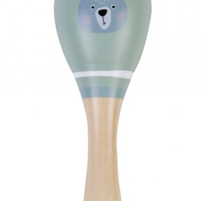 Adam Toys: Drevená rumba guľa Medvedík (sivá)