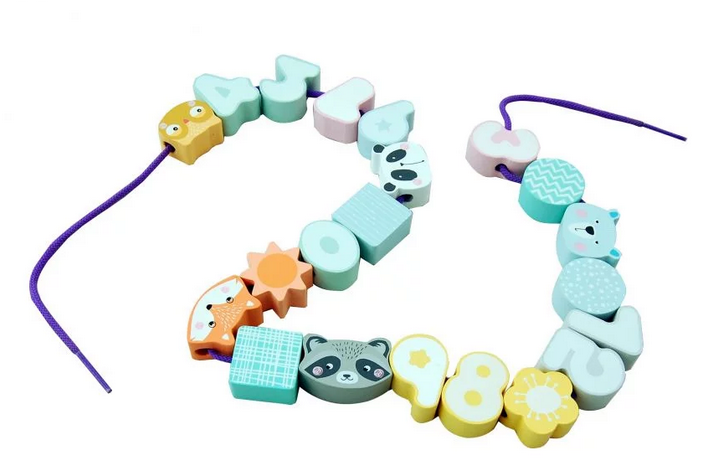 Adam Toys: Drevené korálky (pastelové)