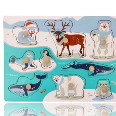 Adam Toys Edukačná vkladačka s úchytmi - Antarktída