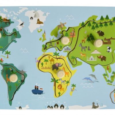 Adam Toys: Edukačná vkladačka Mapa Sveta