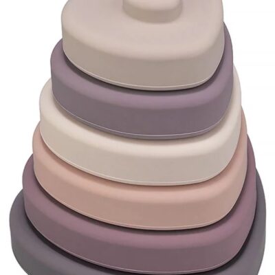 Baby in World: Silikónová veža Srdiečka Powder Rose