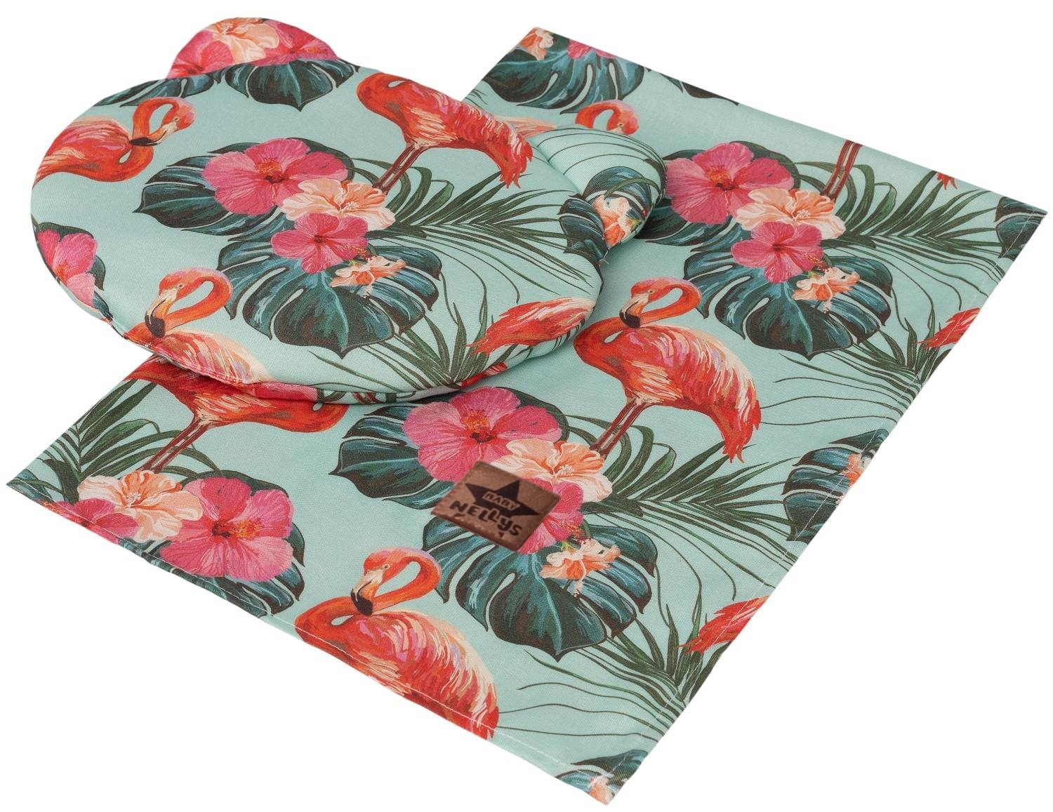 Baby Nellys: Bambus sada Teddy 70x100cm Plameniak (zelená)