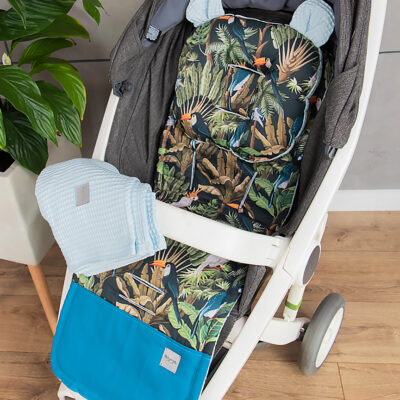 Baby Nellys: 2-dielny set do kočíka Vafel (Papagáj)