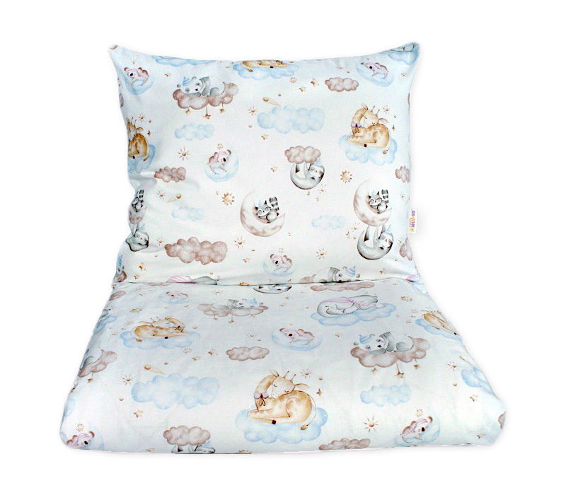 Baby Nellys 2-dielne bavlnené obliečky - Sweet Dreams, biela