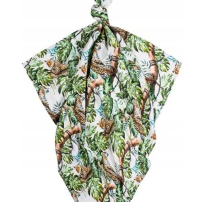 Baby Nellys: Bambusová plienka Lux Gepard (zelená/biela)