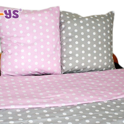 Baby Nellys Bavlnené obliečky 140x200 - Bubble Retro šedoružové