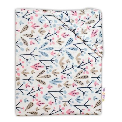 Baby Nellys bavlnené prestieradlo do postieľky Kalinka - biela