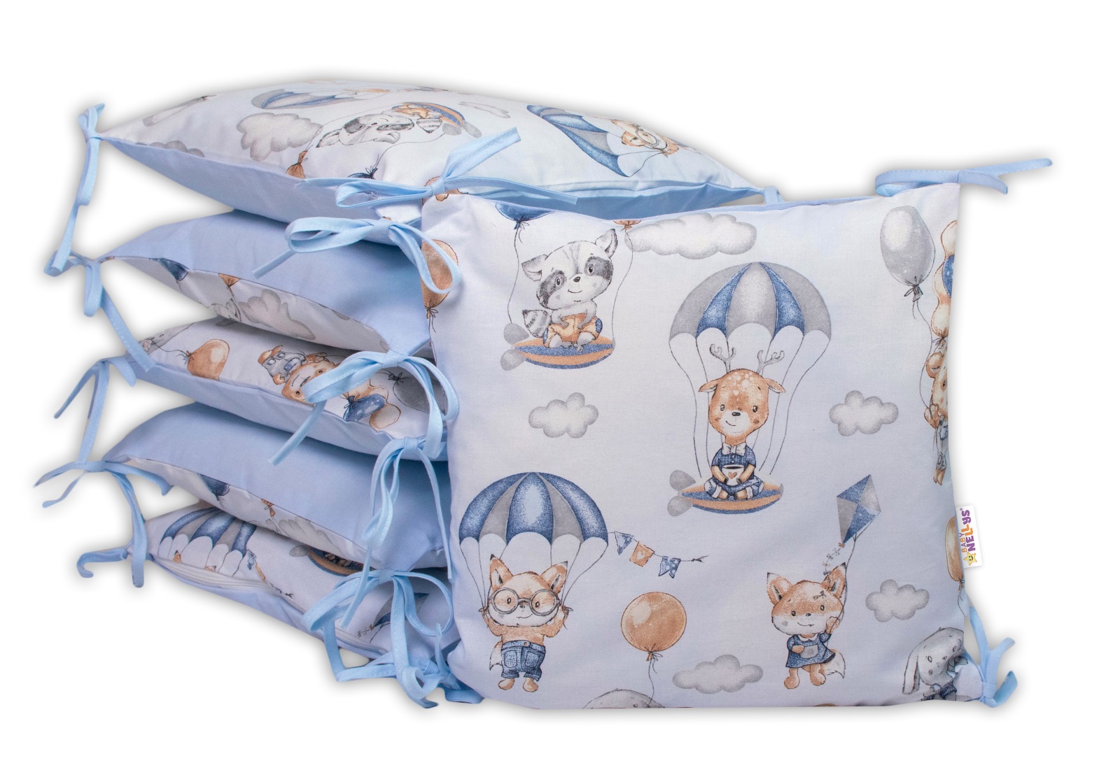 Baby Nellys: Mantinel Lietajúce zvieratká (modrý)