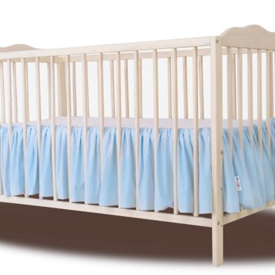 Baby Nellys Bavlnený volánik pod matrac - sv. modrý