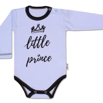 Baby Nellys Body dlhý rukáv, Little Prince - modré, veľ. 80