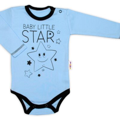 Baby Nellys Body dlhý rukáv, modré, Baby Little Star, veľ. 62