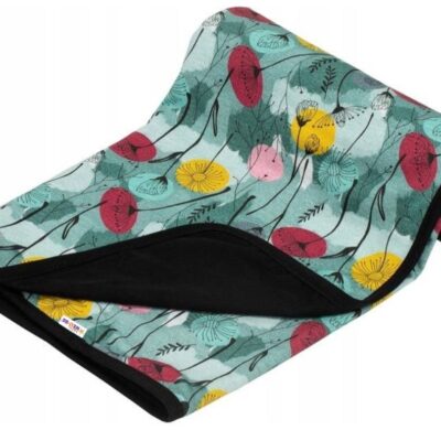 Baby Nellys: Dvojvrstvová deka Lúka (zelená/čierna)