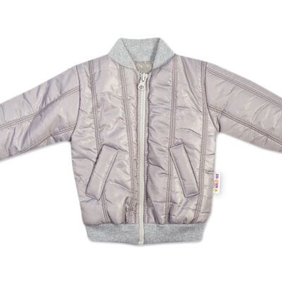 Baby Nellys Detská prešívaná prechodová bunda, sivá, veľ. 92