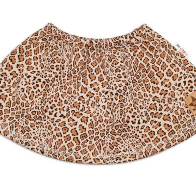 BABY NELLYS Dětská sukne Gepard - hnedá, veľ. 92