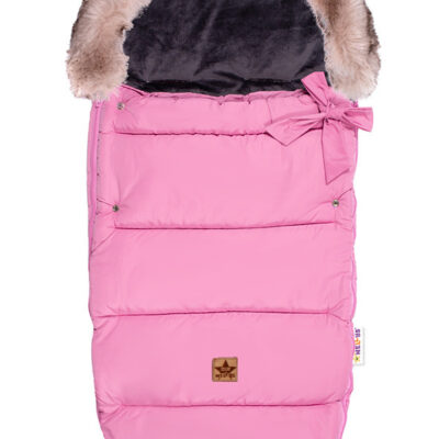 Baby Nellys: Detský fusak 4v1 s kožušinkou (ružový)