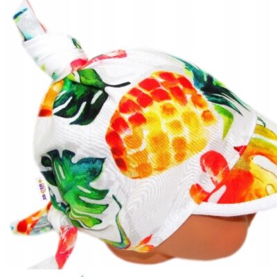 Baby Nellys: Sieťkovaná šatka Listy (biela, 68/86)