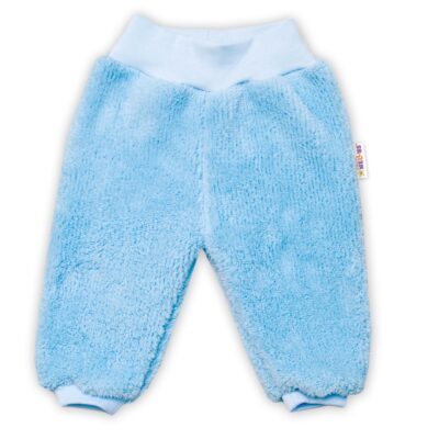 Baby Nellys Dojčenské chlupáčkové tepláčky Cute Bunny - modré, veľ. 68