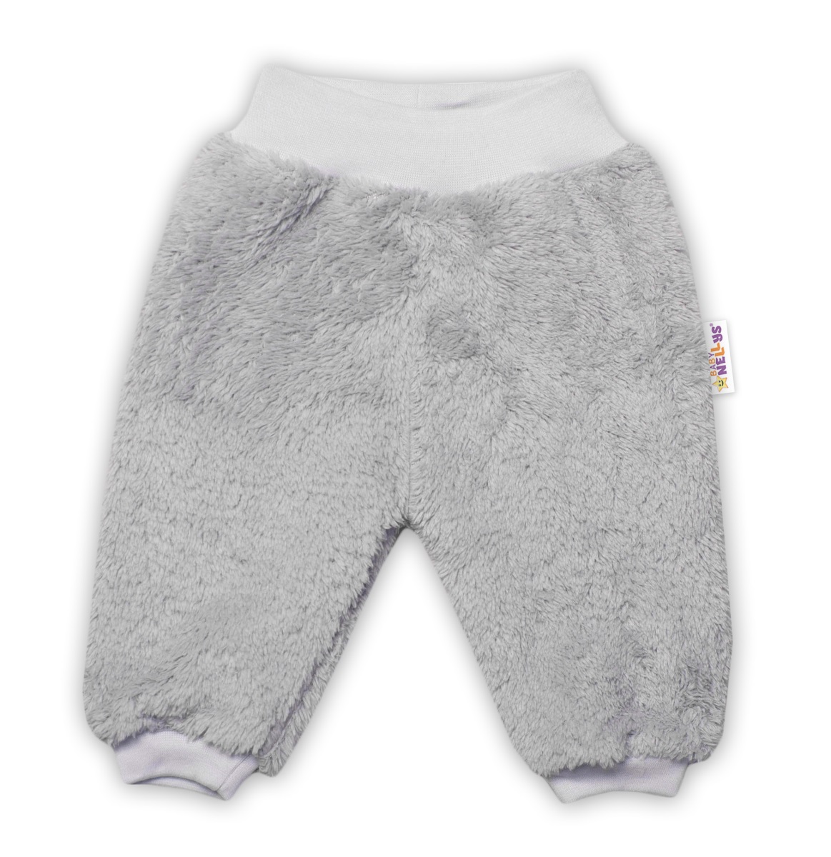 Baby Nellys Dojčenské chlupáčkové tepláčky Cute Bunny - sivé, veľ. 62