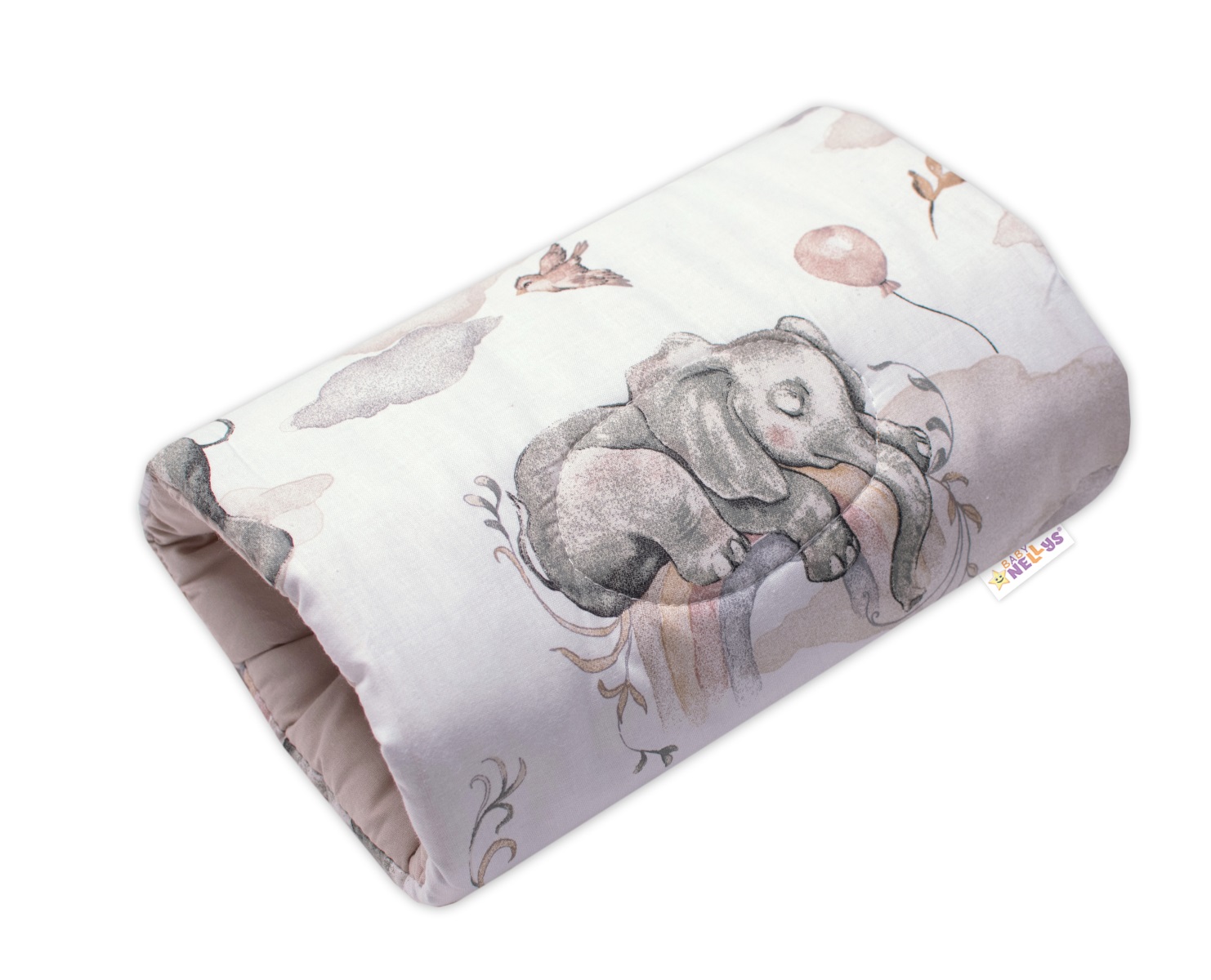 Baby Nellys: Dojčiaci vankúš na ruku Slon a dúha