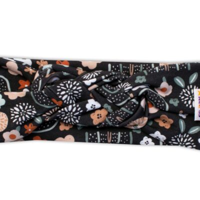 Baby Nellys Hand Made Dvojvrstvová čelenka Palouček, grafit, 80/86