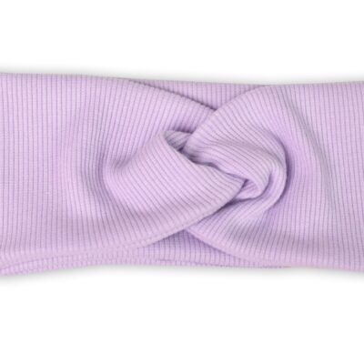 Baby Nellys Hand Made Dvojvrstvová rebrovaná čelenka, lila