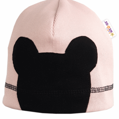 Baby Nellys Jarná čiapka Mouse, sv. ružová, veľ. 4/6 rokov